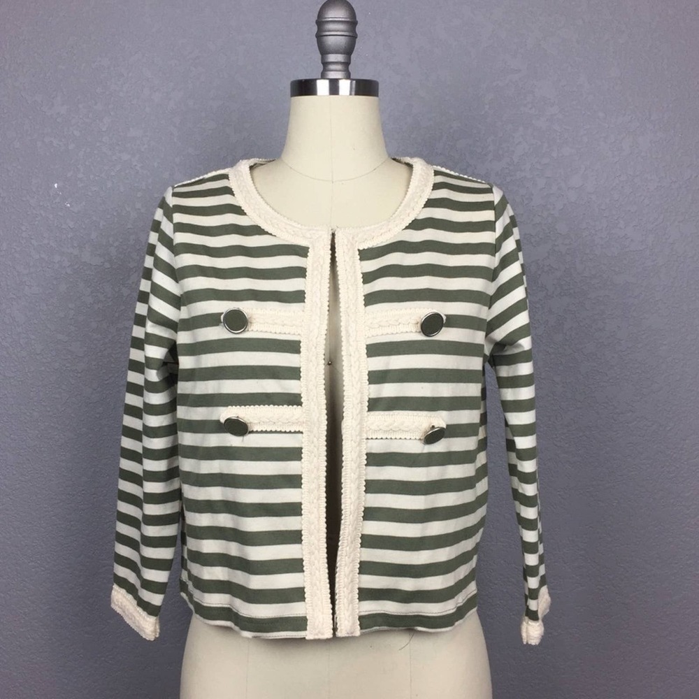 BNWT •Joseph A.• Cropped Striped Jacket
